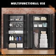 thumbnail image 6 of SOLAURA 71" Metal Garage Storage Cabinet with Locking Doors and Adjustable Shelves for Home, Office(Black), 6 of 8