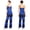 Royal Blue, variant on Womens Disco Dance Latin Jazz Dancewear Sequin Patchwork Tiered Tassel Jumpsuits Hot Pink S