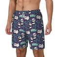 thumbnail image 2 of Uemuo Bamboo Panda Pattern Mens Swim Trunks Quick Dry Board Shorts with Mesh Lining, Stretch Beach Shorts Quick Dry No-Chafing Board Shorts-Small, 2 of 9