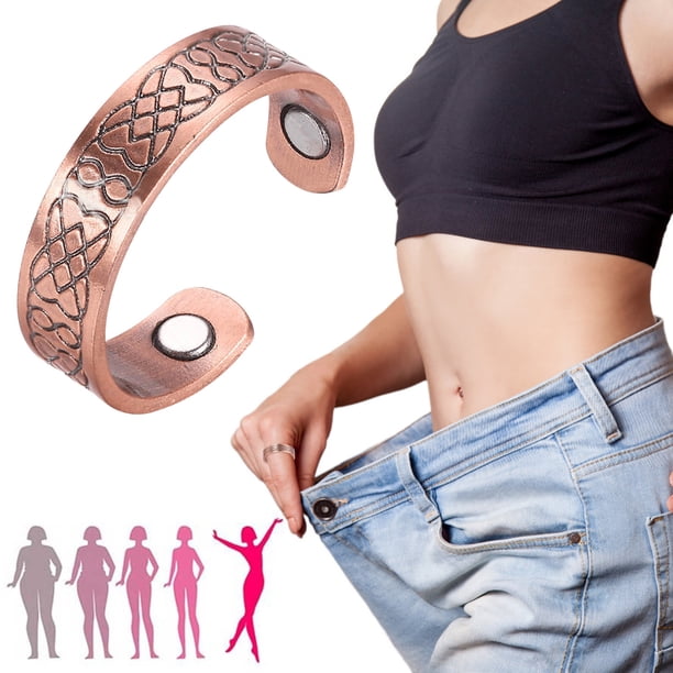 Anillo magnético de cobre antiguo puro con energía magnética, creativo, personalizado, abierto, pulsera.