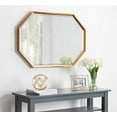 thumbnail image 2 of Kate and Laurel Calter Large Elongated Octagon Frame Wall Mirror, 25.5 x 37.5, Gold, 2 of 6