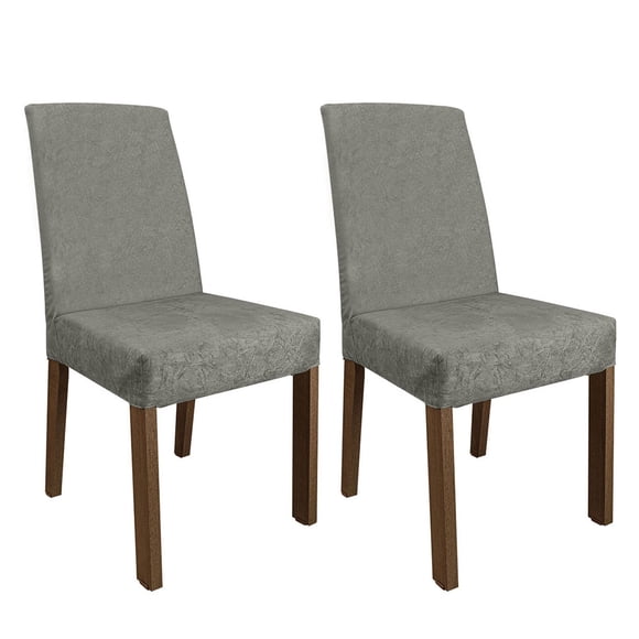 Kit 2 Sillas De Comedor Madesa 4255 Color Marrón/Gris