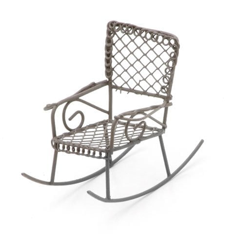 Darice Miniature Garden Furniture: Lattice Design Mini Rocking Chair
