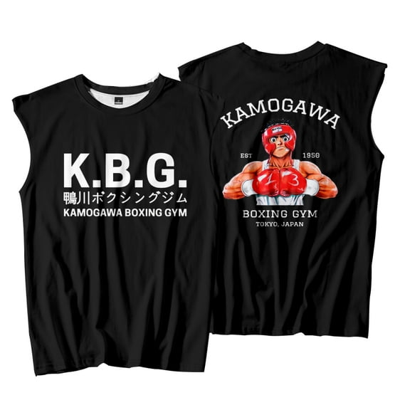 Anime Hajime no Ippo Tank Top Unisex Crewneck Vest Casual Sleeveless Tee