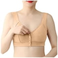 thumbnail image 6 of Wdgfv Daisy Bras for Older Women 2025 Comfy Convenient Front Closure Bra Full Support No Underwire Bras Beige 46, 6 of 6