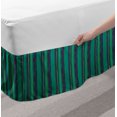 thumbnail image 2 of Pinstripe Bed Skirt, Forest Concept Torn Paper Effect Inspired Crooked Lines, Elastic Bedskirt Dust Ruffle Wrap Around for Bedding Decor, 4 Sizes, Yellow Green, by Ambesonne, 2 of 2