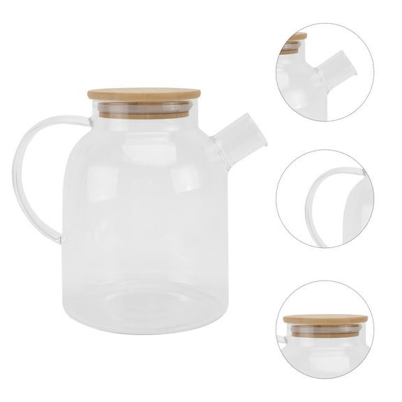 BESTYASH Glass Kettle - Teapot for Home Use, Clear Glass Tea Pot with Comfortable Handle, 1 Pc