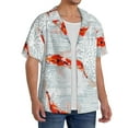 thumbnail image 2 of KLL Koi Fish Corals,Spring Summer Print Men's Shirt Short Sleeve Button Down Summer Cuba Beach Shirts- Medium, 2 of 5