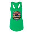 thumbnail image 2 of Wild Bobby, Mustang Powered by Ford Performance Cars and Trucks Women Racerback Tank Top, Kelly, Medium, 2 of 6