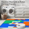 thumbnail image 5 of ODIKA 4'x6' Machine Washable Non-Slip Area Rug, Abstract Movement Featuring Playful Figure Sketches and Colorful Strokes High Traffic Rug, Blue, 143538, 5 of 7