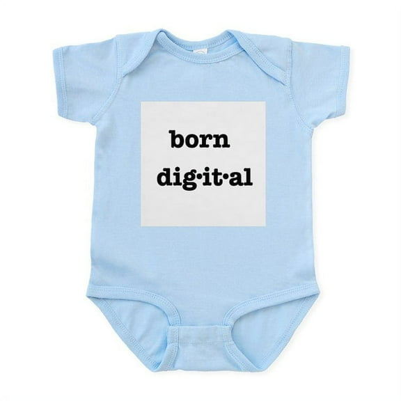 CafePress - Born Digital Infant Bodysuit - Baby Light Bodysuit, Size Newborn - 24 Months