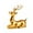 A, variant on Gold Resin Christmas Reindeer Figurines Seated Deer Holiday Decoration Gold Reindeer Statues Deer Wine Cabinet Ornaments Metal Deer Tabletop Decor Ideal for Mantel Living Room Bedroom(Gold)