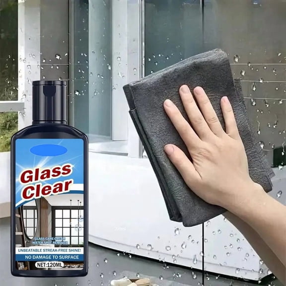 Eespoir Glass Clear Water Remover For Streak-Free Shine And Safe Cleaning, Glass Cleaner, Streak Remover, for Windows, Mirrors, Shower Doors, Auto Glass