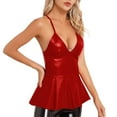 thumbnail image 4 of Women's Chemises Negligees Bustier Lingerie Set with Stockings Womens Linger Sexy Sleep Romper Knit plus Size Sexy Womens Lingerie for Women Bridal Sleepwear Shorts And on Clearance Red S, 4 of 9