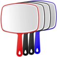 thumbnail image 1 of 4 Pcs Grand Miroir à Main avec Poignée Miroir Multi-Usage avec Réflexion Sans Distorsion Noir Bleu Rouge, 1 of 7