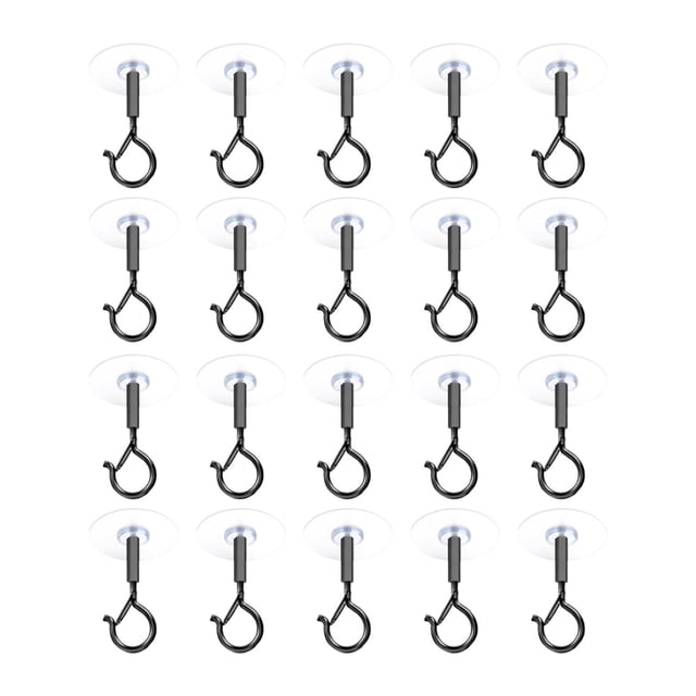 20 ganchos adhesivos para colgar en el techo, ganchos de pared multiusos. Negro