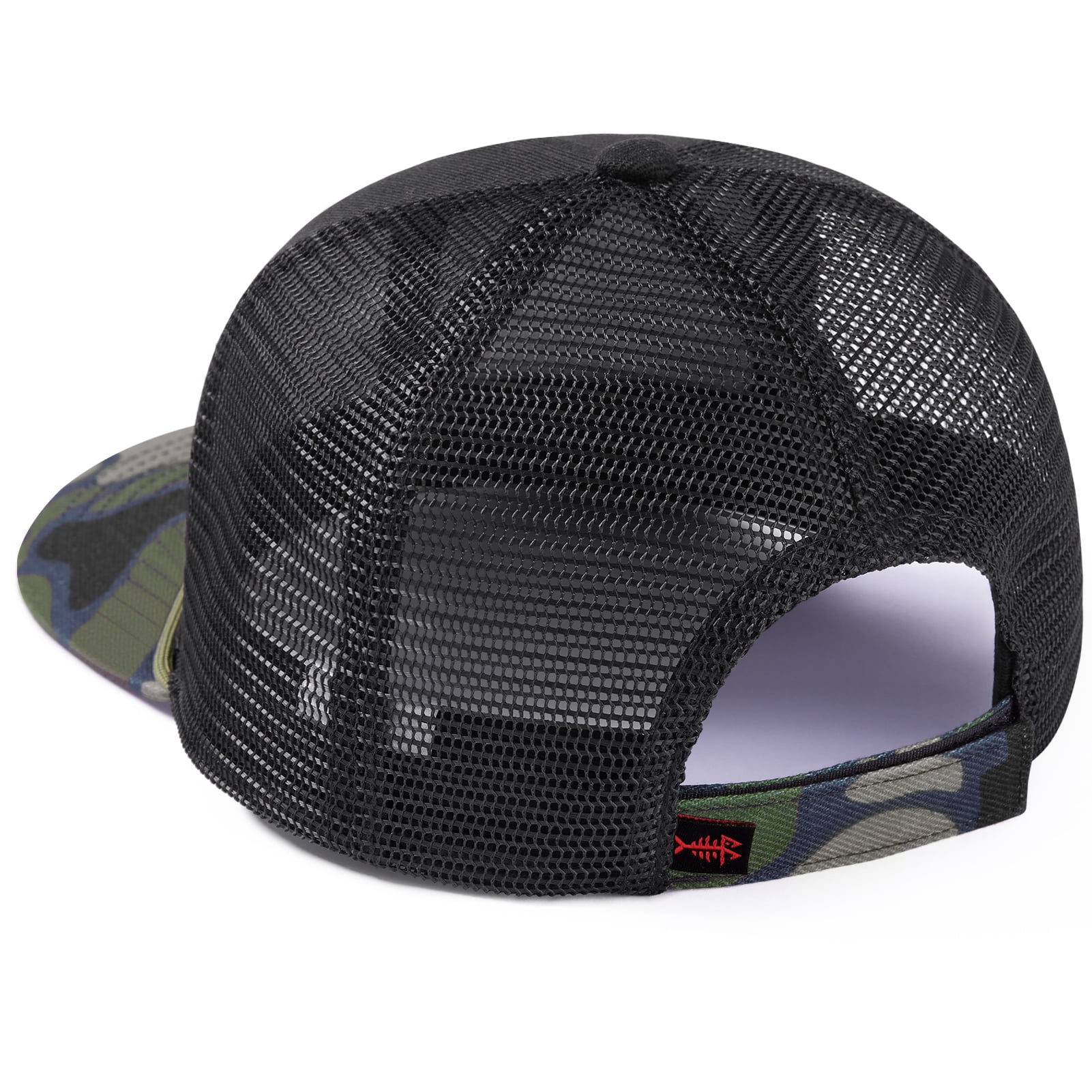 Bassdash Camo Rope Trucker Hat Adjustable, Embroidered Baseball Cap with Mesh Back for Hunting & Fishing