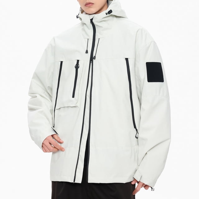RXIRUCGD Veste Décontractée Ample pour Hommes à Manches Longues avec Capuche, Blanc, Taille : m