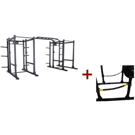 Body-Solid SPR1000SSDBBack Extended Double Power Rack Package w/Power Rack Strap Safeties (New)