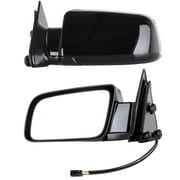 SCITOO Side View Mirrors A Pair of Mirrors Compatible with 1992-1994 For Chevy Blazer 1988-1999 Pickup Truck 1992-1999 Suburban Manually Fold Non-heated Exterior Mirrors Black GM1320122 GM1321122