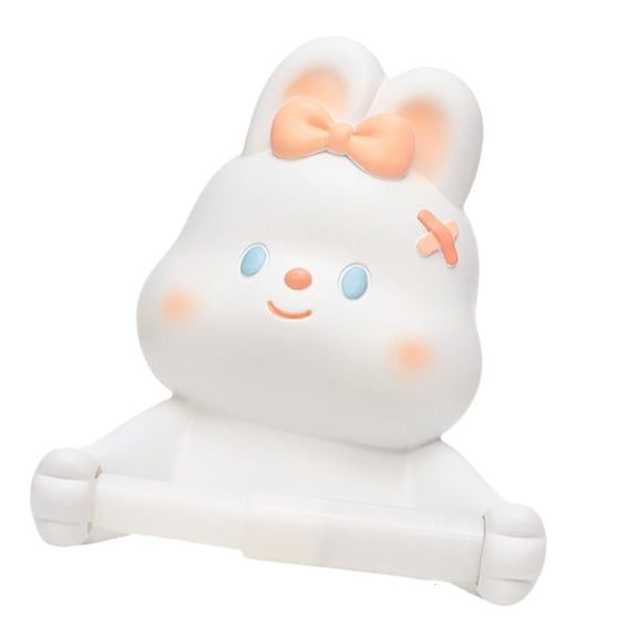 Wall Mounted Tissue Roll Holder Lovely Rabbit Toilet Paper Roll Holder