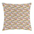 thumbnail image 1 of Shells Throw Pillow Cushion Cover, A Pile of Hand Drawn Seashells Assortment of Various Types Forms of Crustaceans, Decorative Square Accent Pillow Case, 18 X 18 Inches, Multicolor, by Ambesonne, 1 of 2