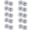 White, variant on Tibvox 10Pcs Plastic Snap Buttons Fasteners Invisible Sewing Closures For Kids Clothes