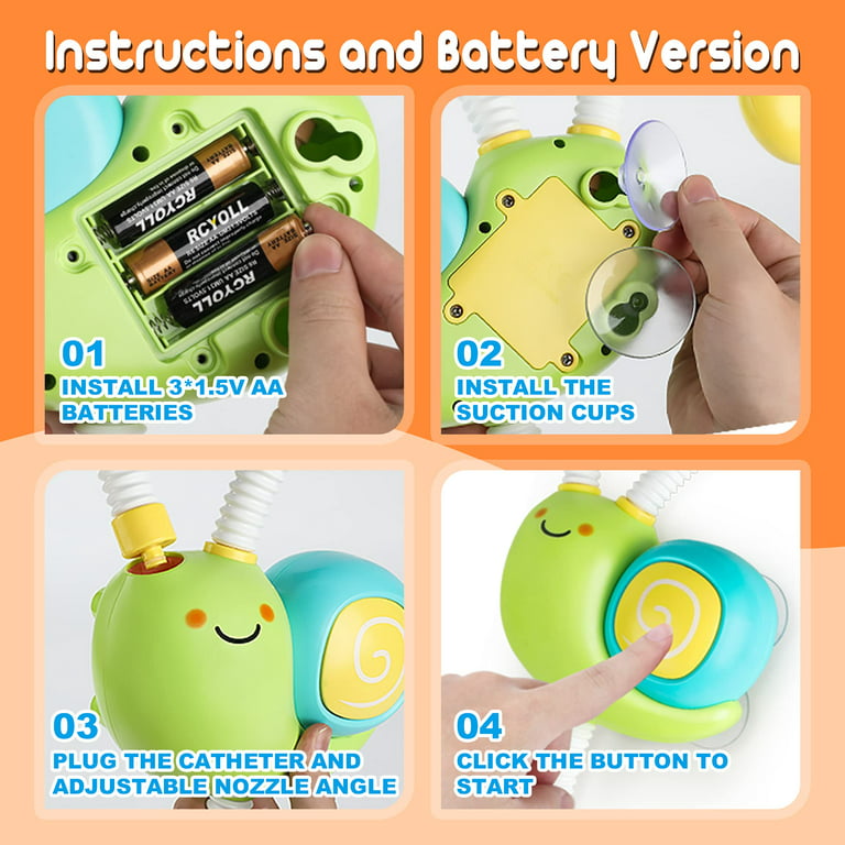 5 Modes Bear Sprinkler Bathtub Toys Bath Toys Waterproof Baby Bath Sprayer  Toy with Shower Head for Toddlers 3-4 Years Ages 4-8 - AliExpress