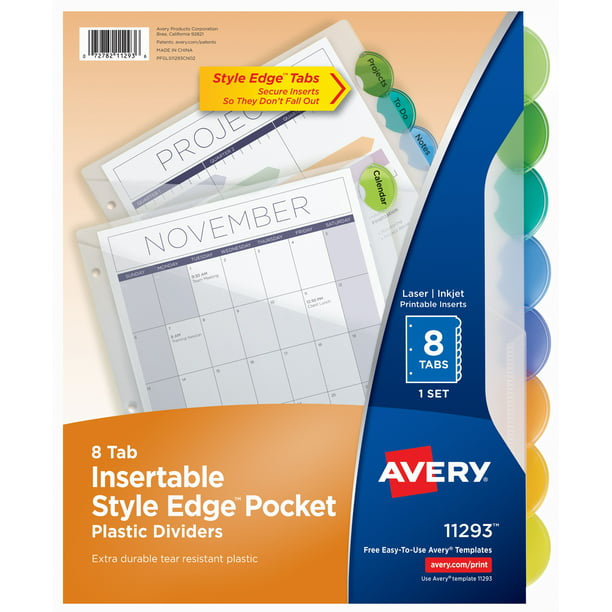 Avery Style Edge Template 11388 / Avery Insertable Style Edge Plastic