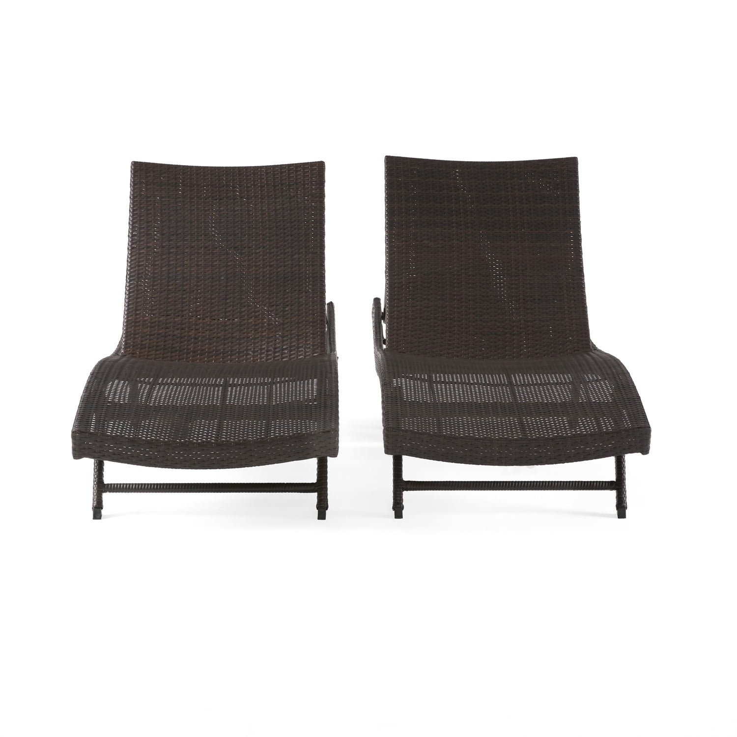 Kepooman Rattan Patio Chaise Lounge Chair for Outside, Adjustable Outdoor Pool Recliner Chair, Set of 2, Brown Kepooman Rattan Patio Chaise Lounge Chair for Outside, Adjustable Outdoor Pool Recliner Chair, Set of 2, Brown