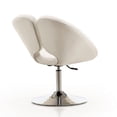 thumbnail image 4 of Perch White and Polished Chrome Faux Leather Adjustable Chair, 4 of 4
