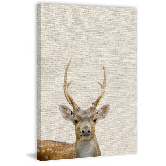 Little Antler Painting Print on Wrapped Canvas