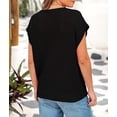 thumbnail image 3 of PRETTYGARDEN Womens Spring Tops Summer Shirts Crochet Cap Sleeve Sweater Pullover Cute Crew Neck Beach Cover Ups, 3 of 9