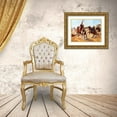 thumbnail image 3 of Schreyvogel, Charles 32x25 Gold Ornate Wood Framed with Double Matting Museum Art Print Titled - The Silenced War Whoop, 3 of 4