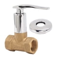 thumbnail image 2 of Water Shut Off Valve, Ceramic Brass Electroplated Water Stop Valve 3/4in  For Bathroom, 2 of 8