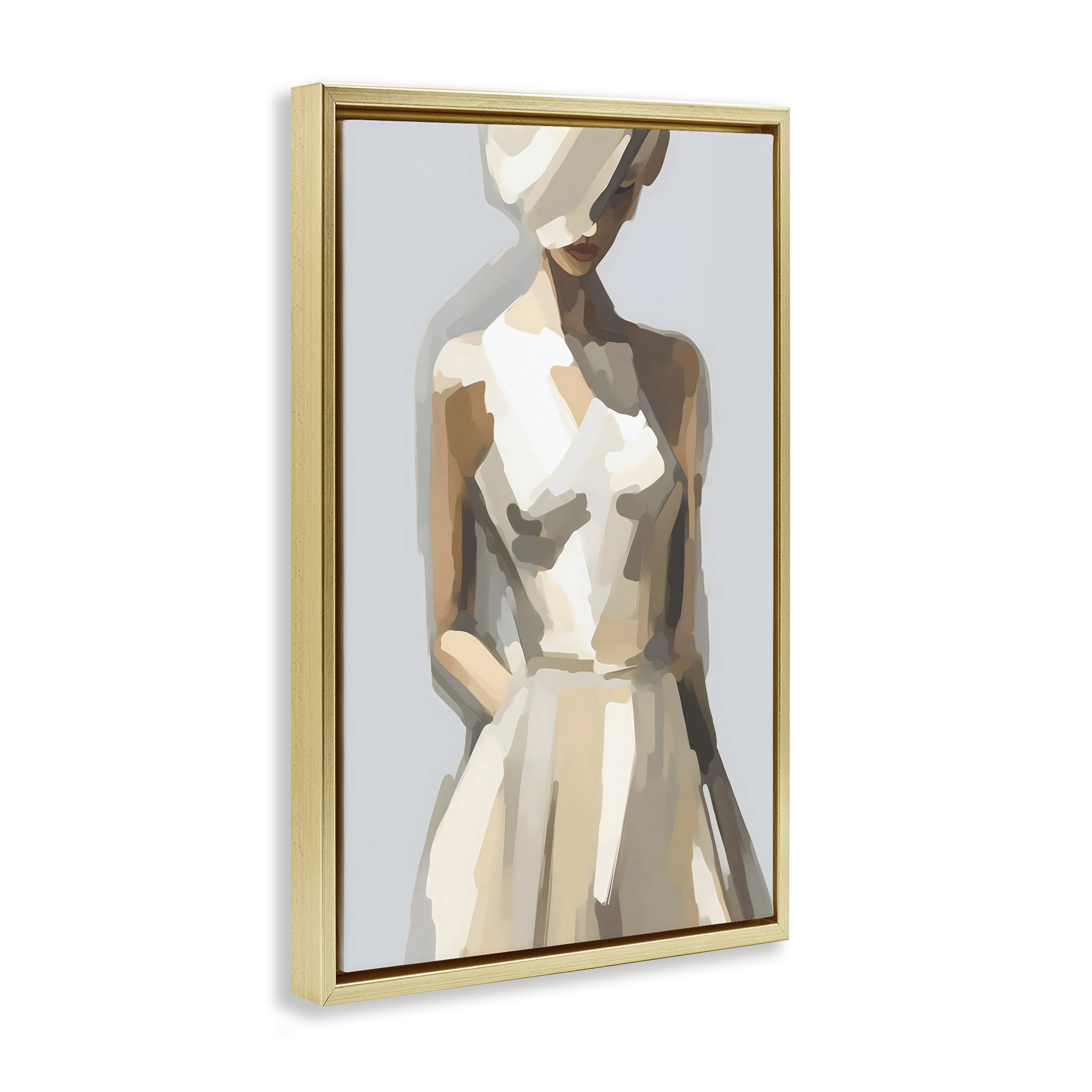 Stupell Industries Sophistication of the Muse Gold Framed Floater Canvas Wall Art, design by Creative Studio