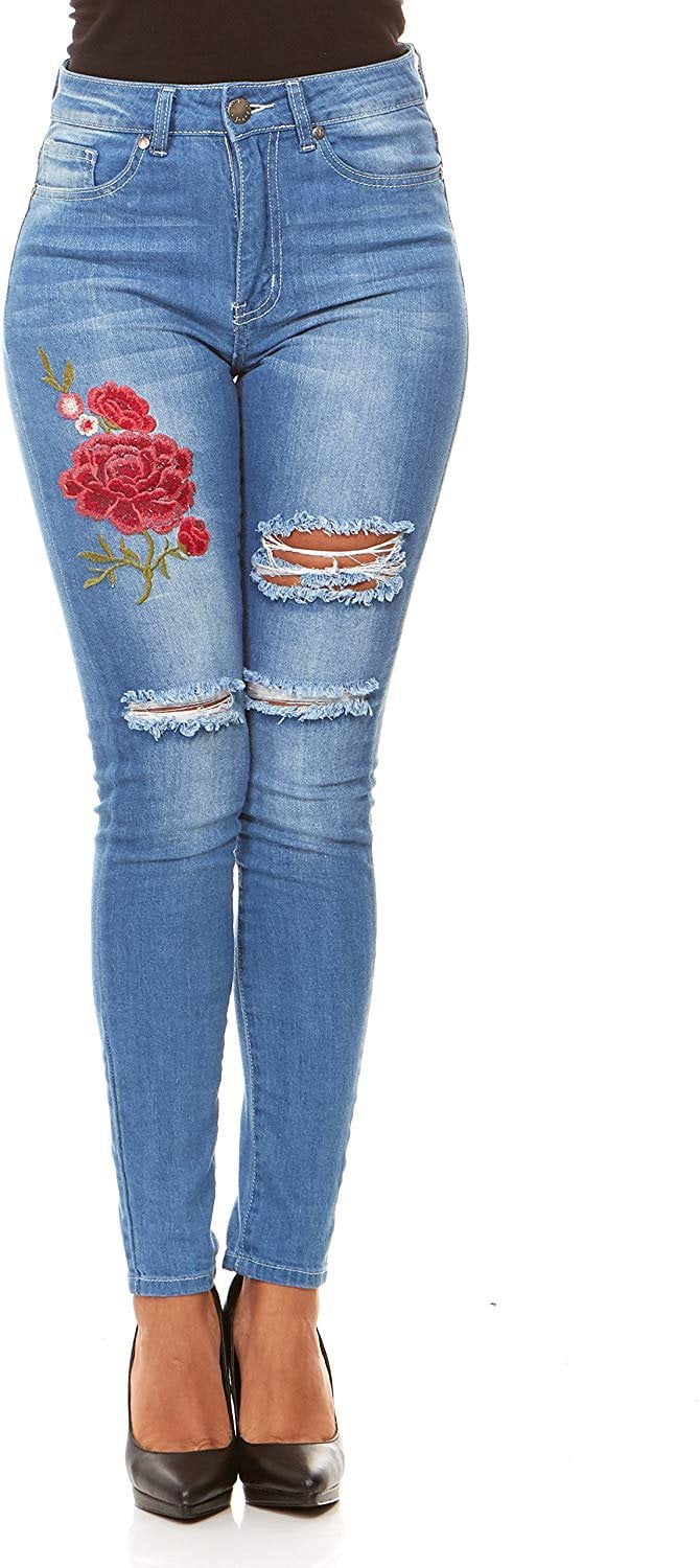 High Rise Cute Whisker Light Blue Denim 