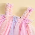 thumbnail image 4 of MesaSe Robe d'Été pour Filles, Robe Décontractée Sans Manches à Bretelles, Imprimé Étoiles, Tulle Coloré, Violet 3-4 Ans, 4 of 8