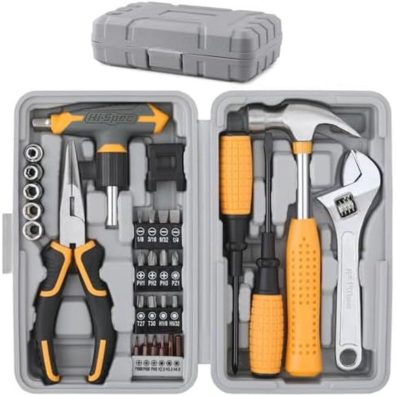 Magnetic T-Handle Ratchet Wrench and Screwdriver Set. Small Compact Hand Tool Kit Set with Sockets for Home & Car & Office. Toolkit Starter Repairs in a Portable Tool Box Case$$Tools & Hardware Other