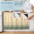 thumbnail image 5 of Abstract Floral Stem Cabinet Curtains for Kitchen 32"Wx55"L, Vintage Traditional Beige Green Symmetrical Pantry Curtain Skirt Magic Tape Short Curtains Decor Privacy Panel for Utility Closet Bathroom, 5 of 9