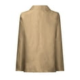 thumbnail image 5 of tklpehg Womens Blazers for Work Casual Lightweight Blazer Open Front Lapel Long Sleeve Work Office Blazer Jacket Overcoat Leisure Loose Solid Color Fall Coat Long Sleeve Outwear Khaki XS, 5 of 6