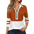thumbnail image 1 of Hauts pour Femmes Chemises à Manches Longues Grande Taille Veste Imprimée Décontractée Fermeture Éclair Mode Automne avec Col Vêtements d'Automne pour Femmes T-Shirts Blouses, 1 of 5