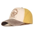 thumbnail image 4 of Gorras de béisbol con bordado de retazos lavados para hombre y mujer, sombreros de algodón para el sol, gorra de primavera para niños y niñas, gorra deportiva de pesca, Snapback, 4 of 4