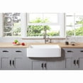 thumbnail image 3 of Gourmetier GKFA36229 Arcticstone 36" Solid Surface White Stone Apron-Front Single Bowl Farmhouse Kitchen Sink with Strainer, Matte White, 3 of 11