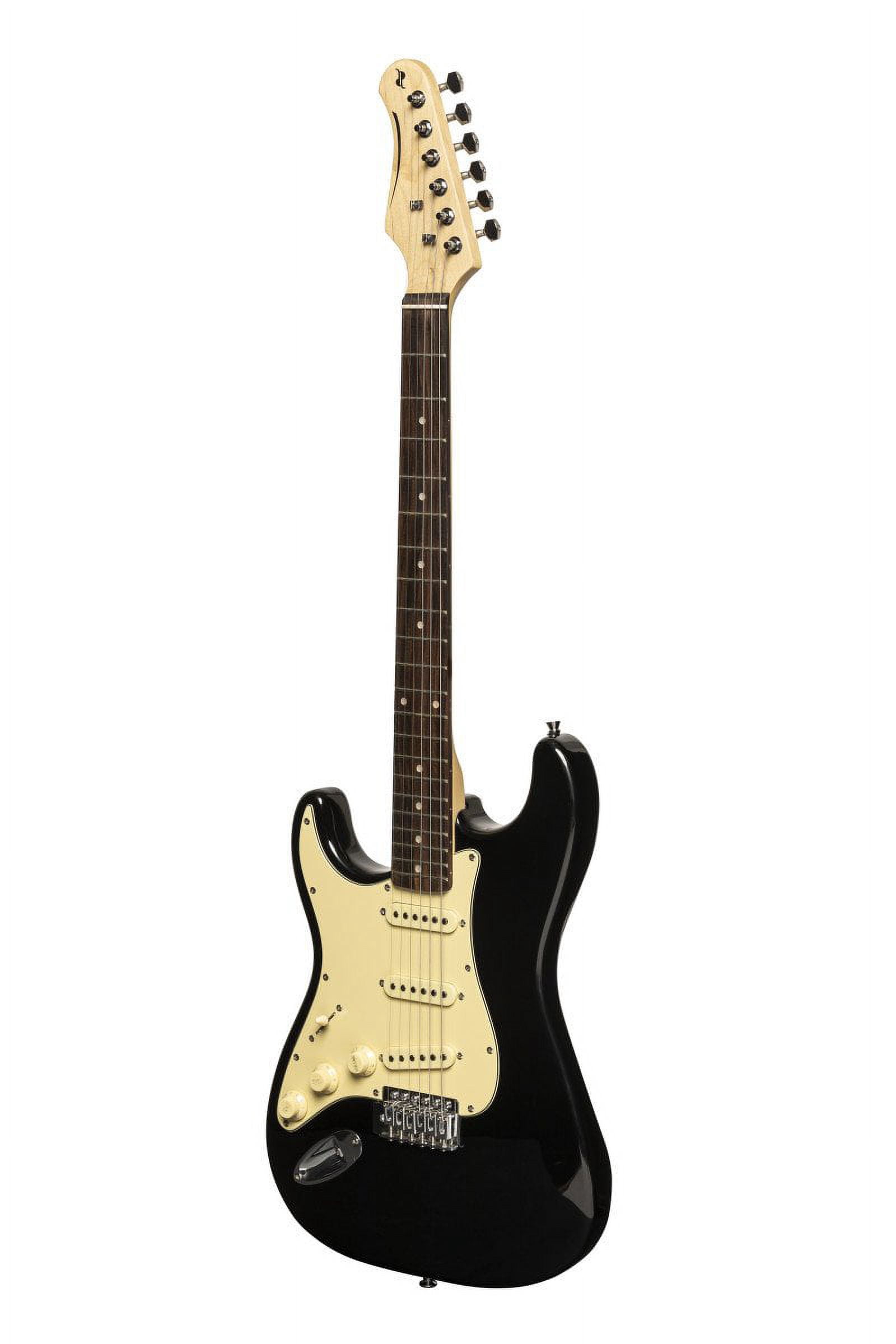 Stagg Model SES-30 BK LH Black Double Cutaway Style Electric Guitar, Left Handed