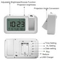 thumbnail image 7 of VOCOO Projection Alarm Clock with LCD Display, Ceiling & Wall, Temperature, 12/24h Time Format, White, 7 of 7