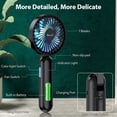 thumbnail image 5 of VersionTECH. Portable HandHeld Fan, RGB Light, 5 Speed, 180° Foldable, USB Personal Hand Table Accessories with Rechargeable Battery Operated for Travel Office, 5 of 7