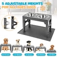 thumbnail image 4 of ZALALOVA Elevated Dog Bowls with Mat, Raised Dog Food Bowl Stand with 2 Stainless Steel Bowls, 5 Height Adjustable(3.15", 8.9", 10",11.2", 12.4") for Medium and Large Dogs（Gray）, 4 of 7