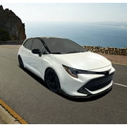 Ikon Motorsports Compatible with 19-22 Toyota Corolla Hatchback TS Style 3PCS Front Bumper Lip Chin Spoiler - PU Polyurethane