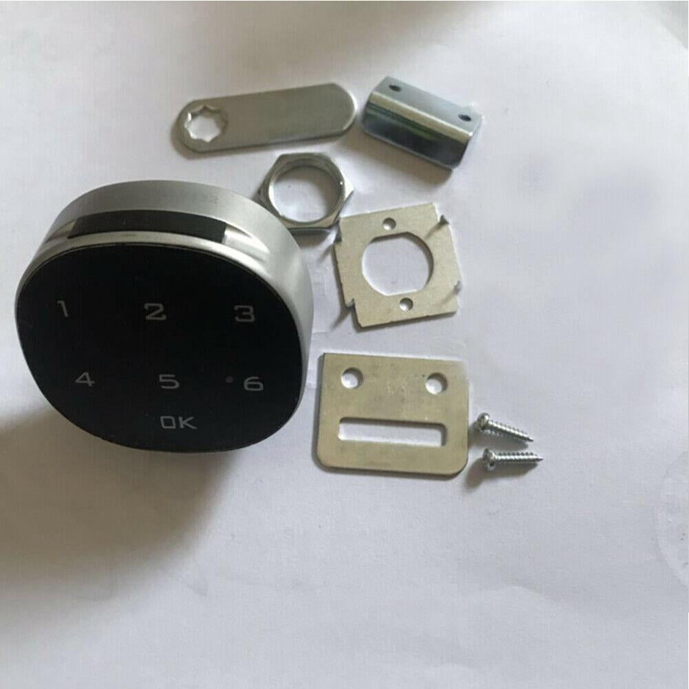 1* Electronic Password Lock, 57.5*57.5mm ouch Screen Digital Password Security Lock Wood Cabinet Keypad Drawer Office Electronic Lock With Lock Buckle& Mounting Screw